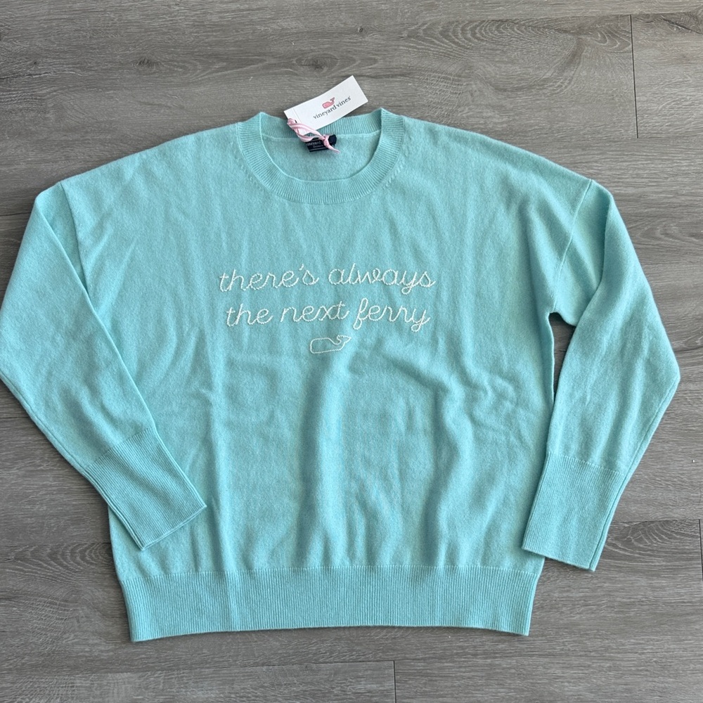 RARE Vineyards Vines Next Ferry Cashmere Sweater NWT